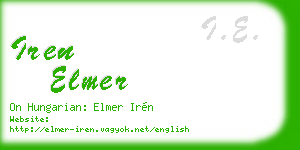 iren elmer business card