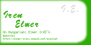 iren elmer business card